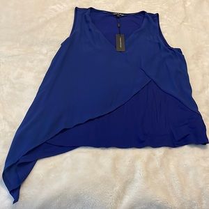 Cable and Gauge Dark Blue Scoop Sleeveless Top Size XL NWT